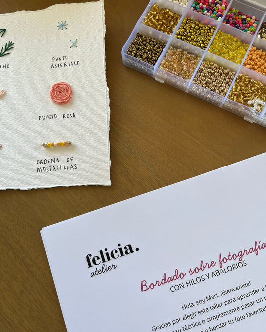 Taller de fotobordado con abalorios